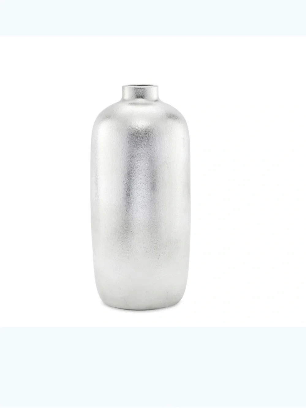 Silver Decorative Vase - Modern Metallic Home Accent